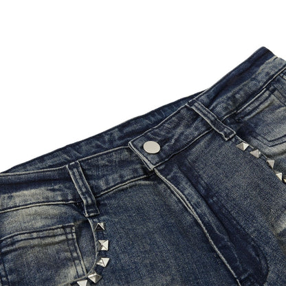 Retro Hand-Finished Whisker Flare Jeans