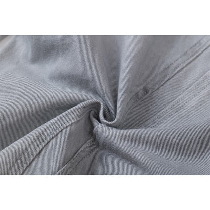 Retro Distressed Gray Oversized Balloon Jeans