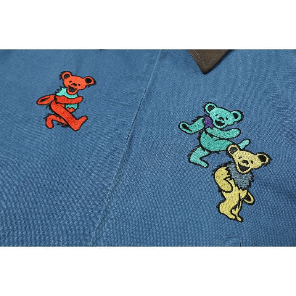 Dancing Bear Embroidered Work Jacket - Thrashink