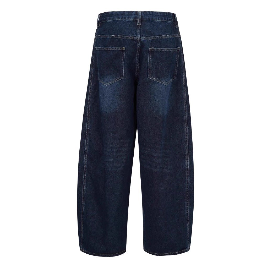 Dark Blue Deconstruction Jeans - Thrashink