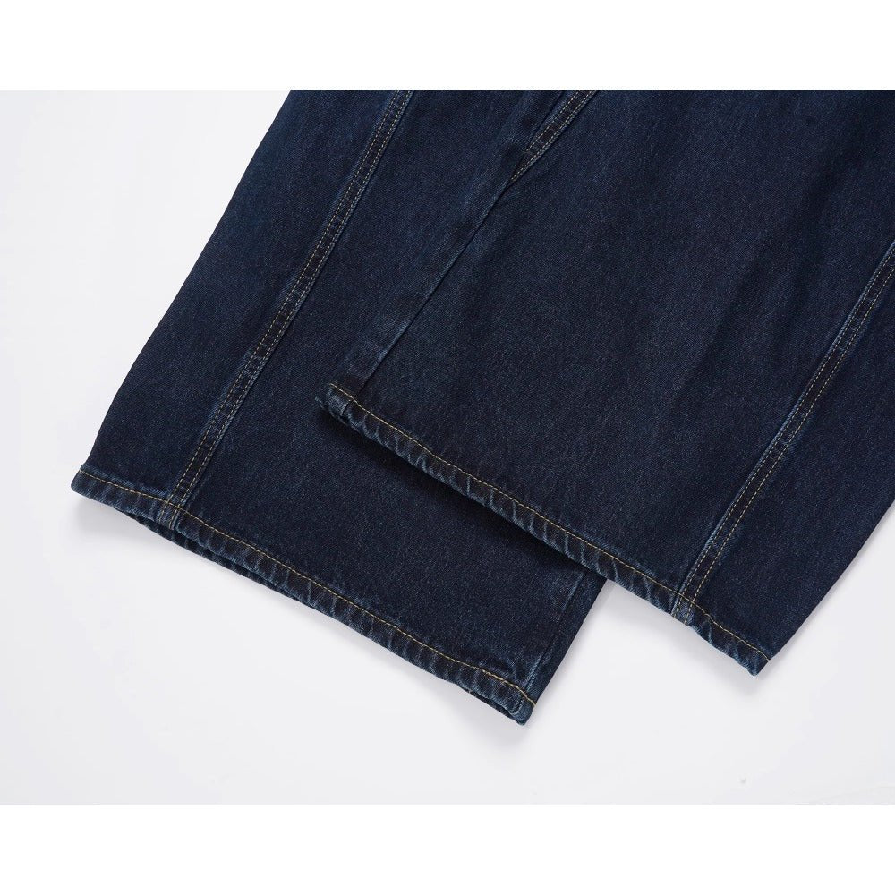 Dark Blue Deconstruction Jeans - Thrashink