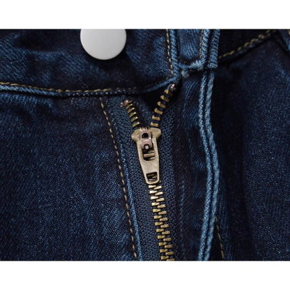 Dark Blue Deconstruction Jeans - Thrashink