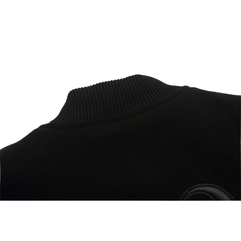 Dark Cupid Embroidered Varsity Jacket - Thrashink