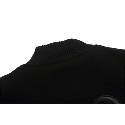 Dark Cupid Embroidered Varsity Jacket - Thrashink