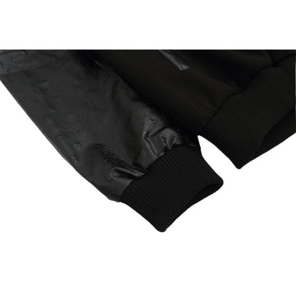 Dark Cupid Embroidered Varsity Jacket - Thrashink