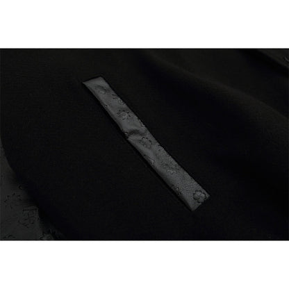 Dark Cupid Embroidered Varsity Jacket - Thrashink