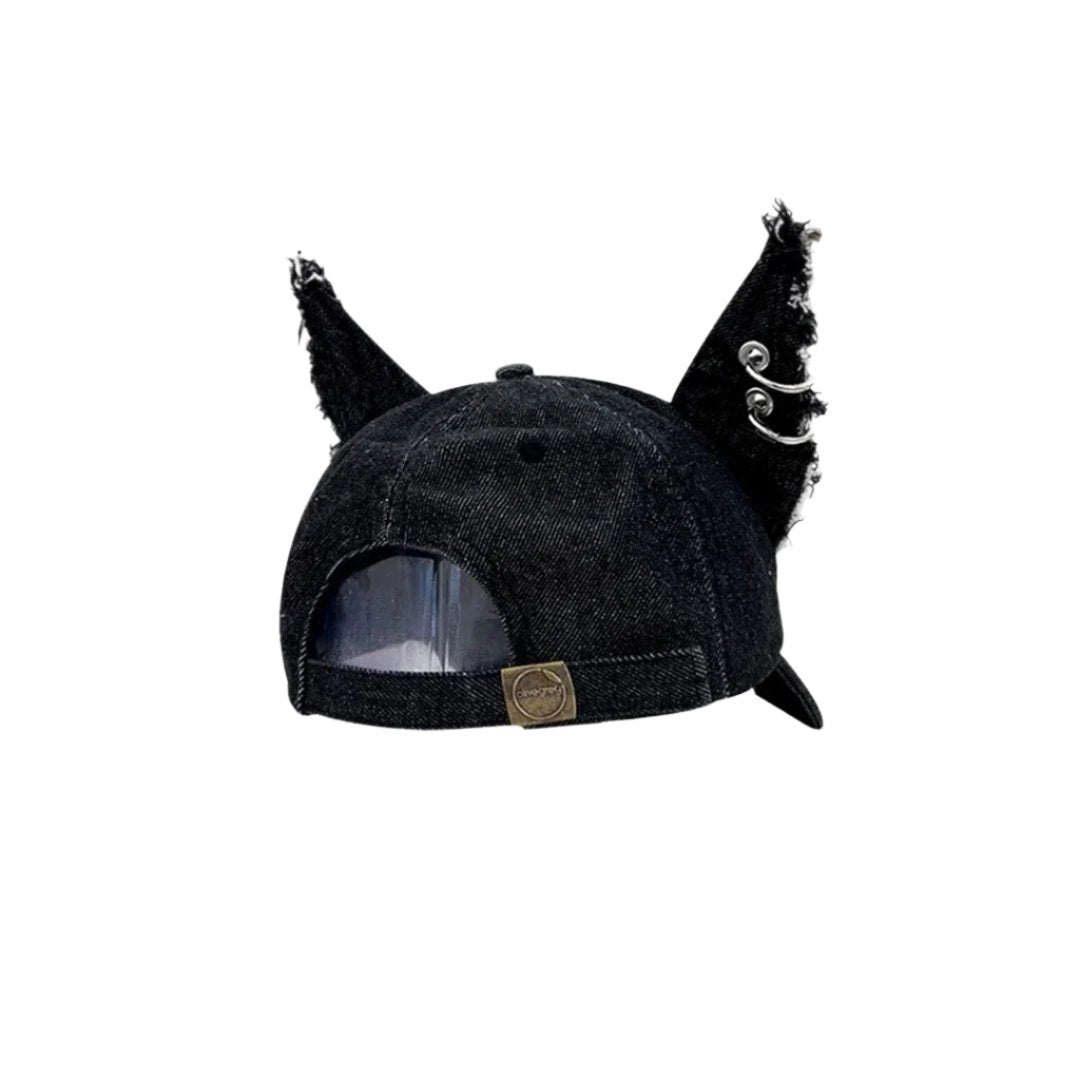 Dark Devil Ear Denim Hat - Thrashink