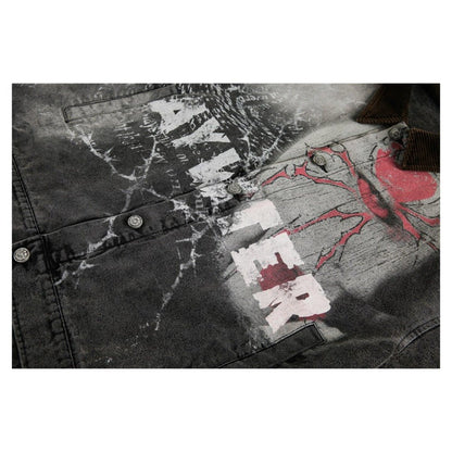 Dark Graffiti Patchwork Jacket - Thrashink