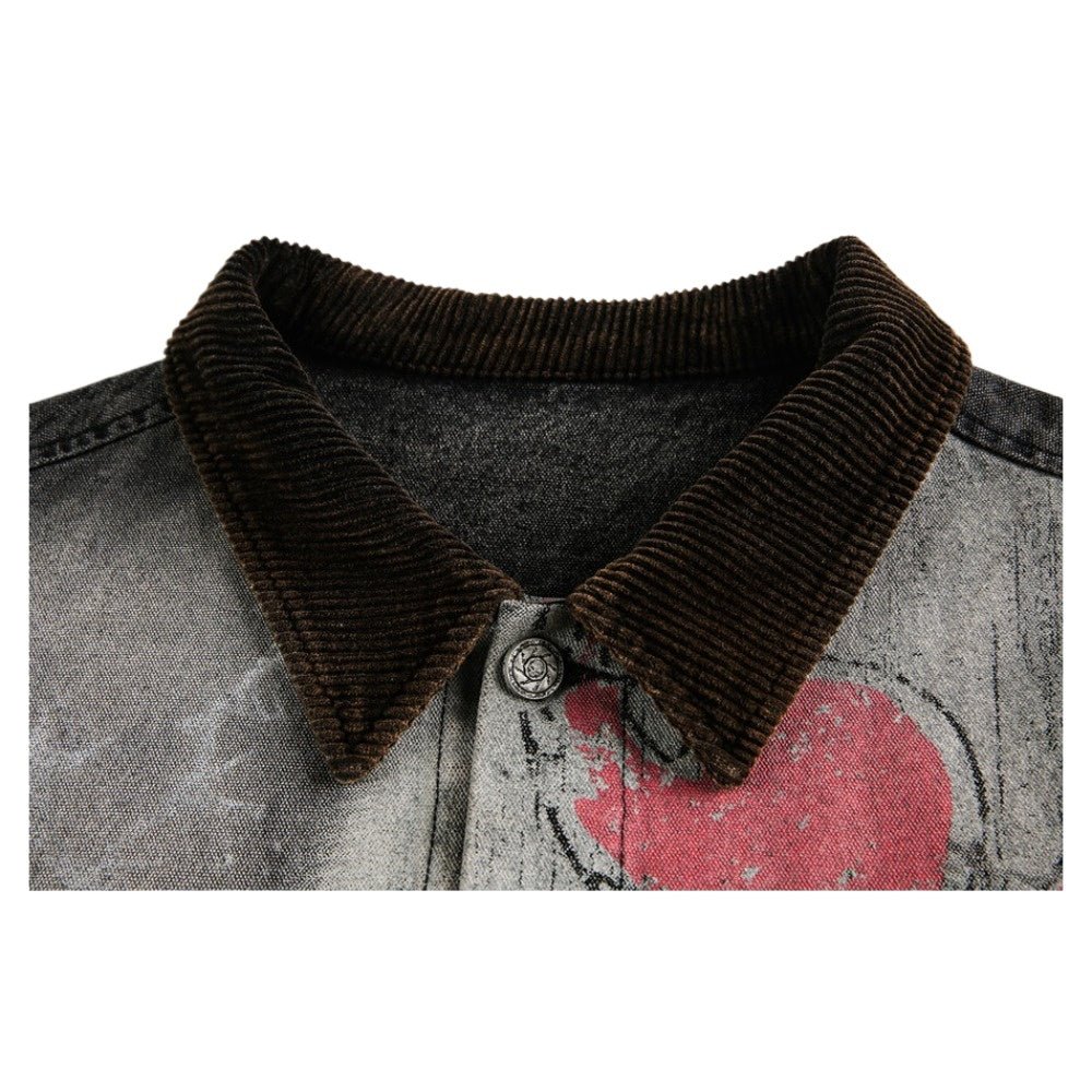 Dark Graffiti Patchwork Jacket - Thrashink