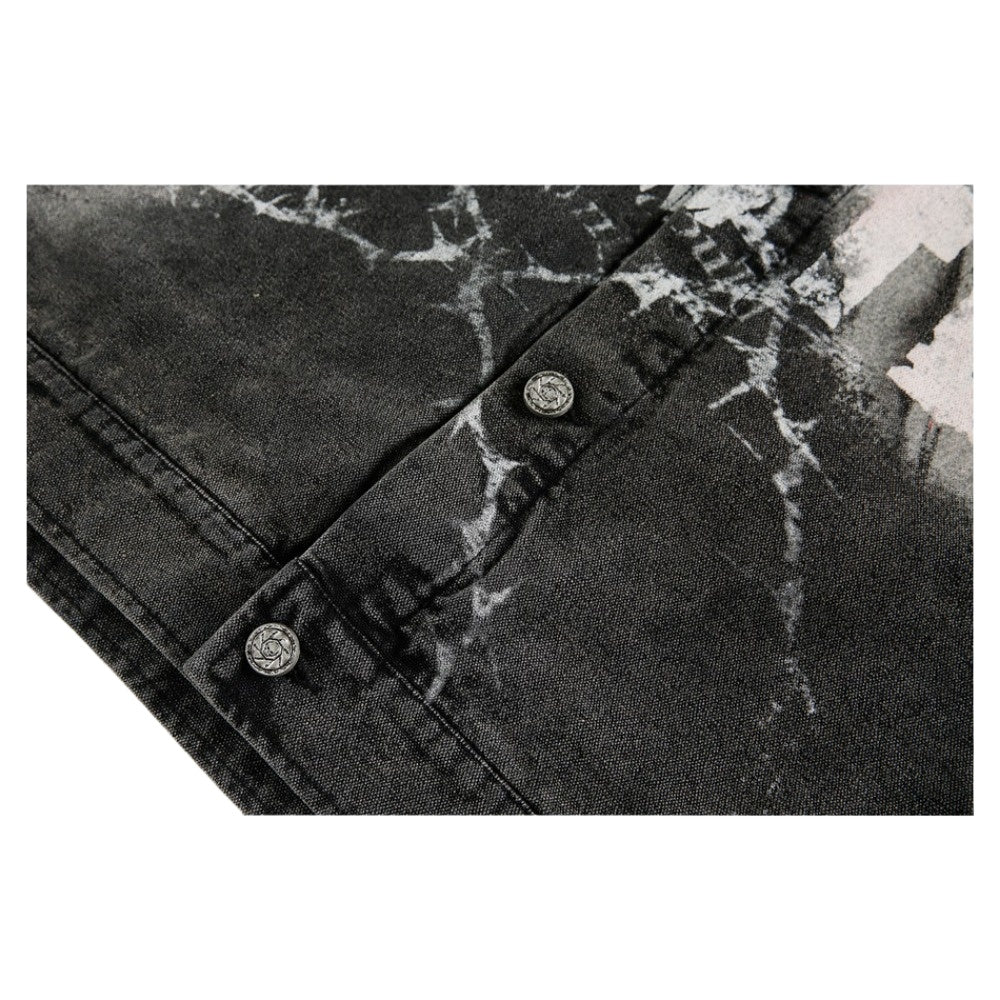 Dark Graffiti Patchwork Jacket - Thrashink