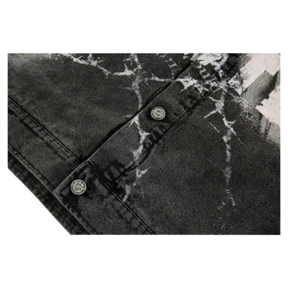 Dark Graffiti Patchwork Jacket - Thrashink