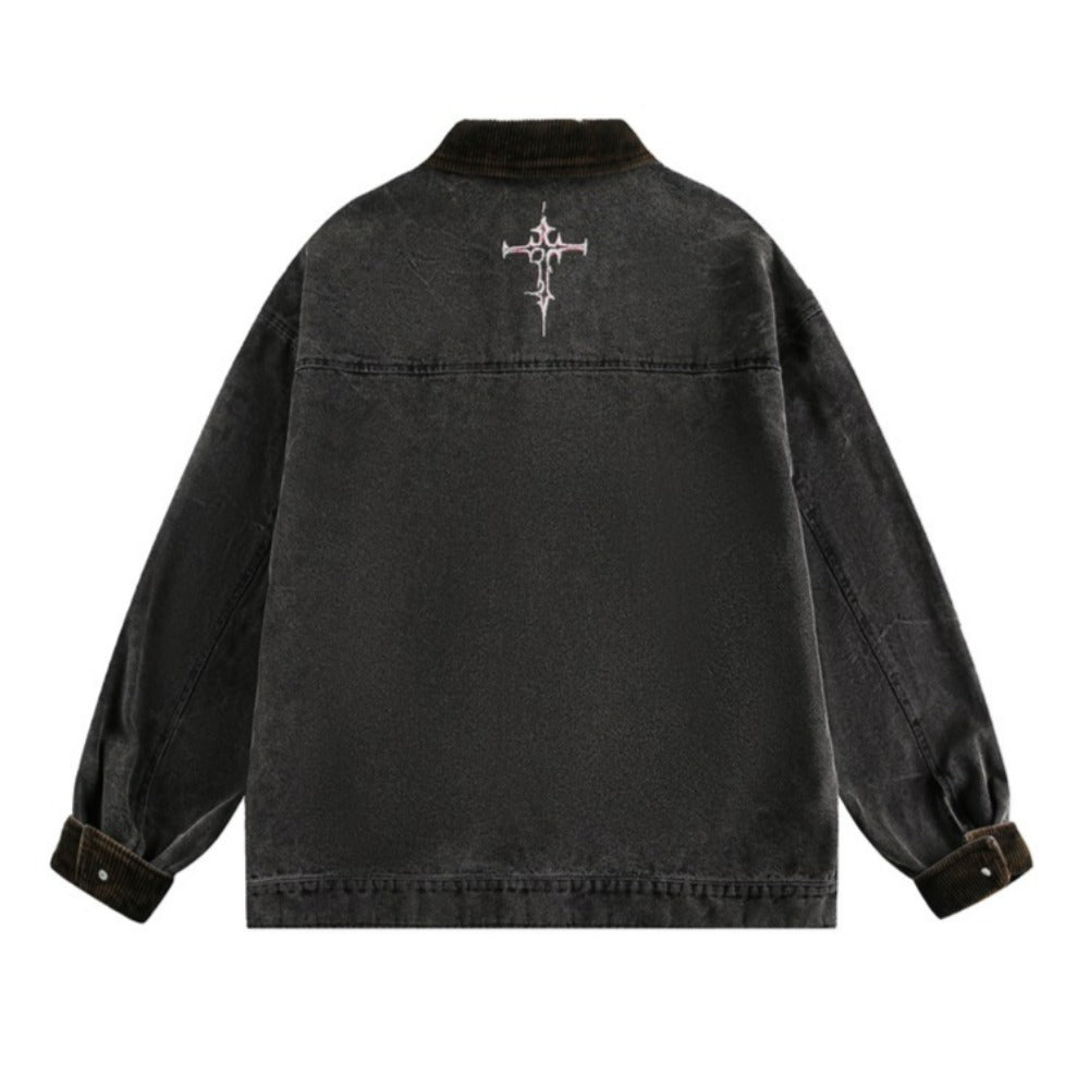 Dark Graffiti Patchwork Jacket - Thrashink