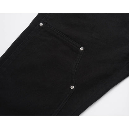 Dark Vintage Knee Logging Jeans - Thrashink