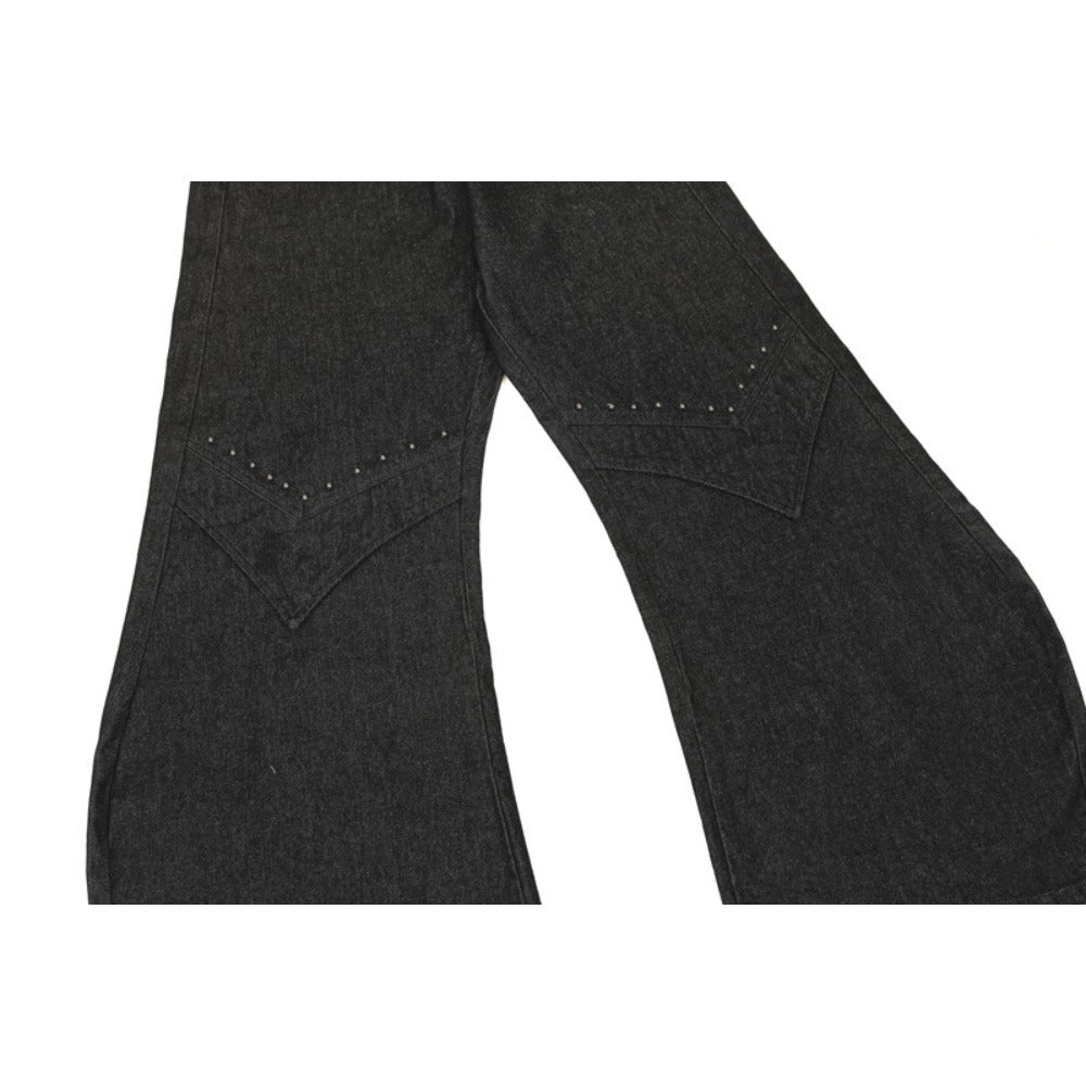 Deconstructed Rivet Scimitar Jeans - Thrashink