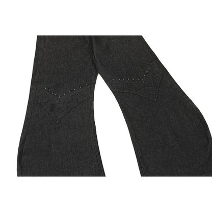 Deconstructed Rivet Scimitar Jeans - Thrashink