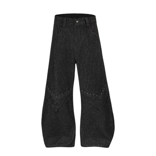Deconstructed Rivet Scimitar Jeans - Thrashink