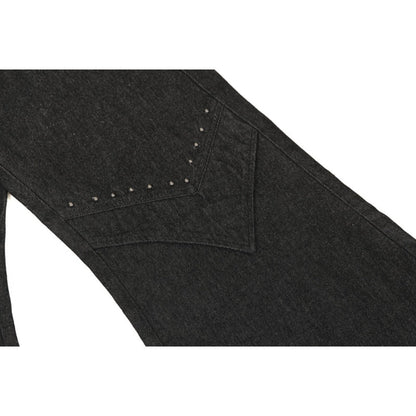 Deconstructed Rivet Scimitar Jeans - Thrashink