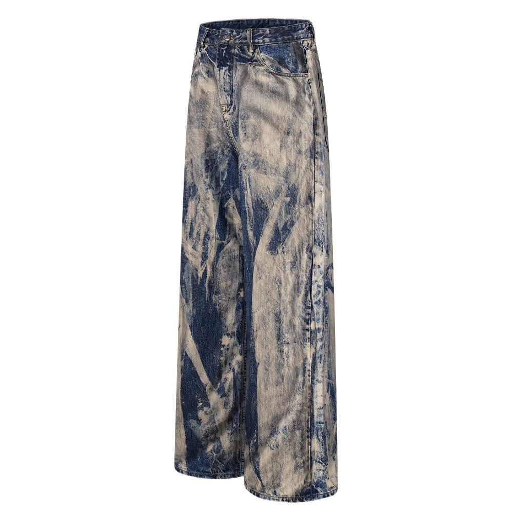 Bleached Marble Baggy Jeans