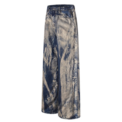 Bleached Marble Baggy Jeans