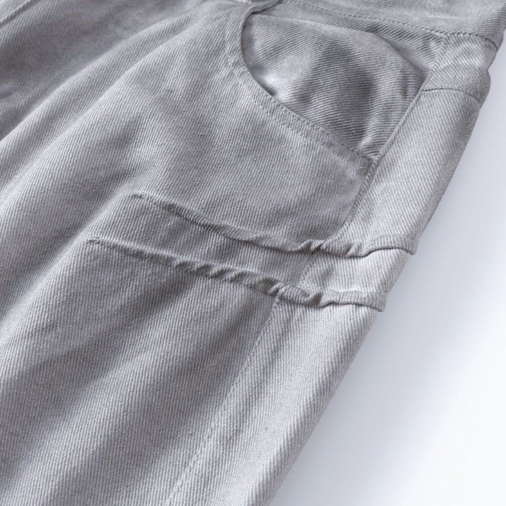 Dirty Wash Pleated Jeans - Thrashink