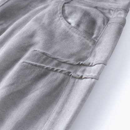 Dirty Wash Pleated Jeans - Thrashink