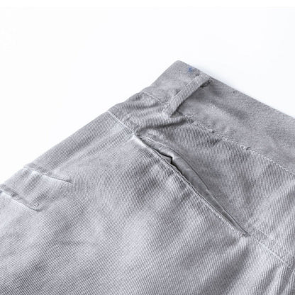 Dirty Wash Pleated Jeans - Thrashink