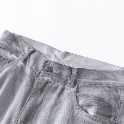 Dirty Wash Pleated Jeans - Thrashink