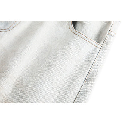 Distressed Faded Plush Waistband Patchwork Jeans - Thrashink