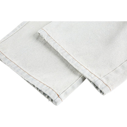 Distressed Faded Plush Waistband Patchwork Jeans - Thrashink