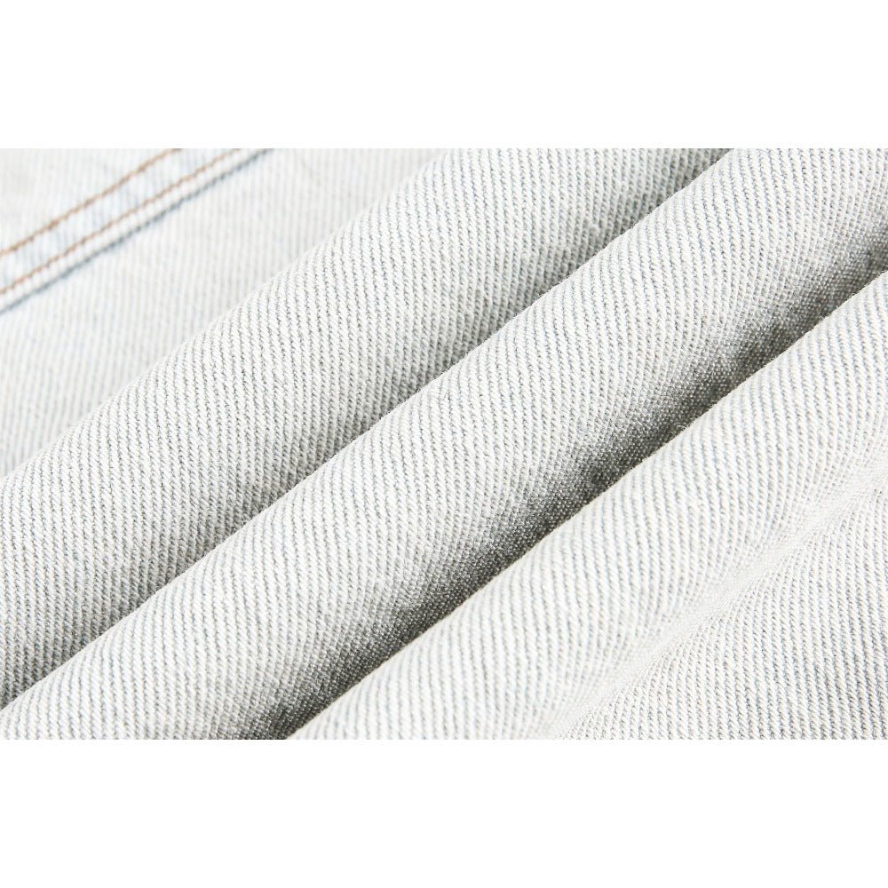 Distressed Faded Plush Waistband Patchwork Jeans - Thrashink