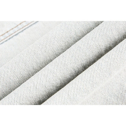 Distressed Faded Plush Waistband Patchwork Jeans - Thrashink