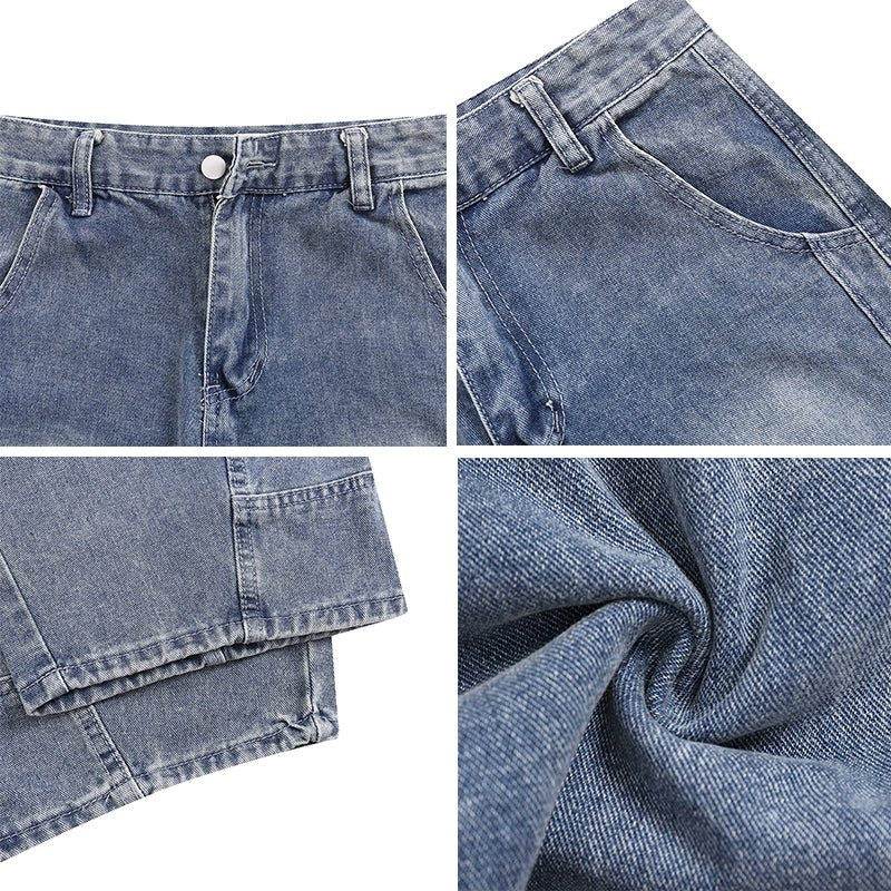 Distressed Light Blue Jeans - Thrashink