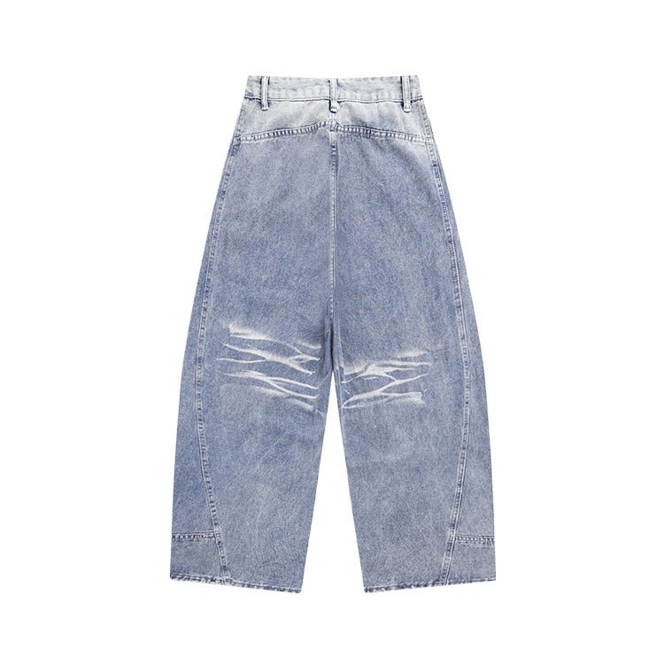 Distressed Light Blue Jeans - Thrashink