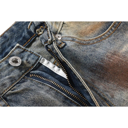 Distressed Mud Wash Baggy Jeans - Thrashink