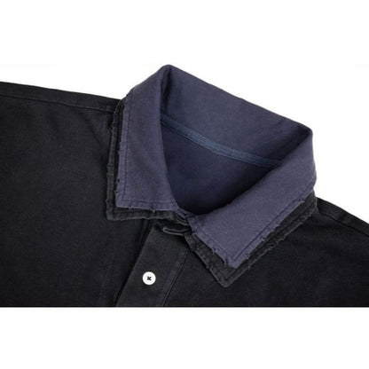 Distressed Ombre Mock Two - Piece Sweatshirt - Thrashink