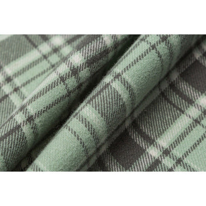 Distressed Plaid Overshirt - Thrashink