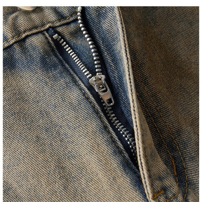 Distressed Tie - Dye Denim Capri Pants - Thrashink