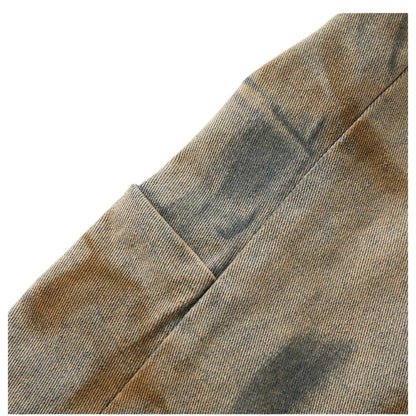 Distressed Tie - Dye Denim Capri Pants - Thrashink