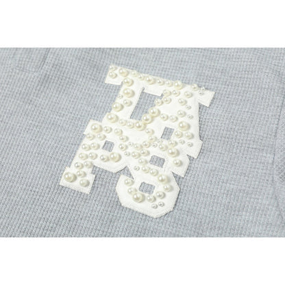 Double Collar Plaid Rhinestone Polo Shirt - Thrashink