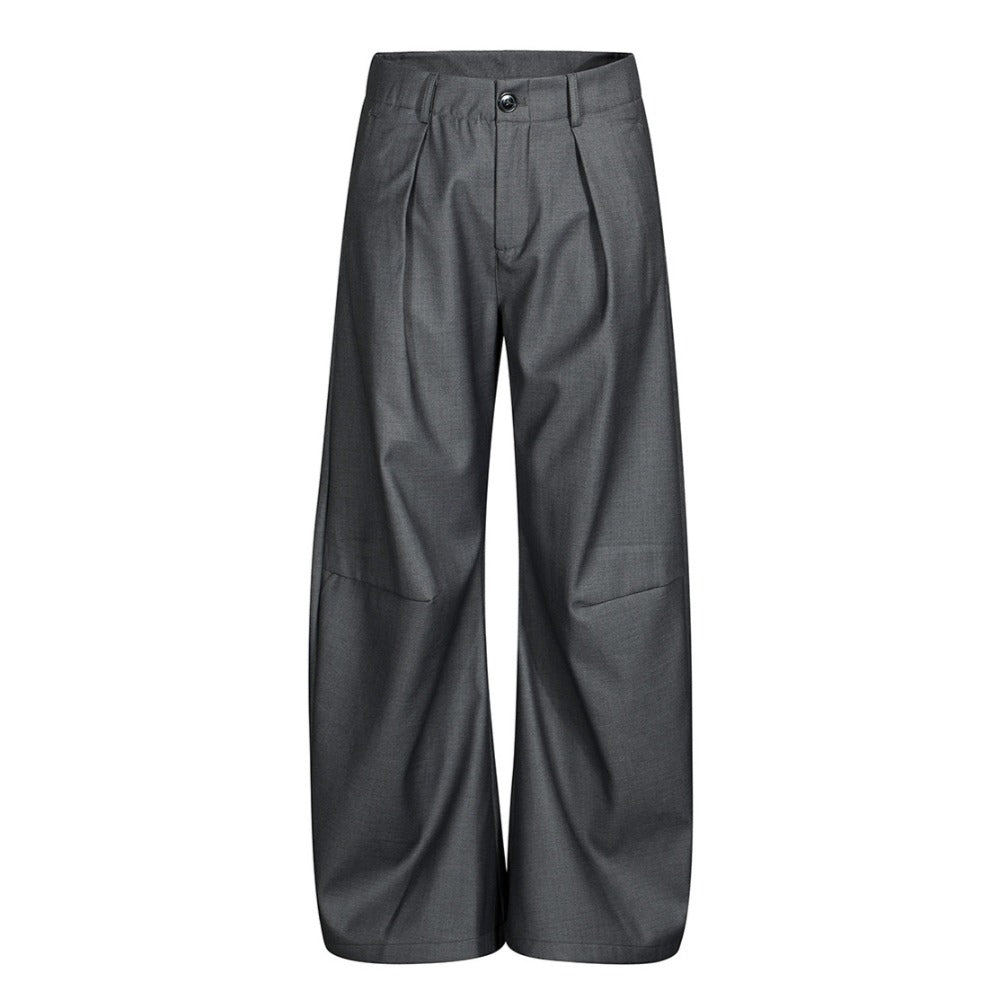 Drape Loose Suit Trousers - Thrashink