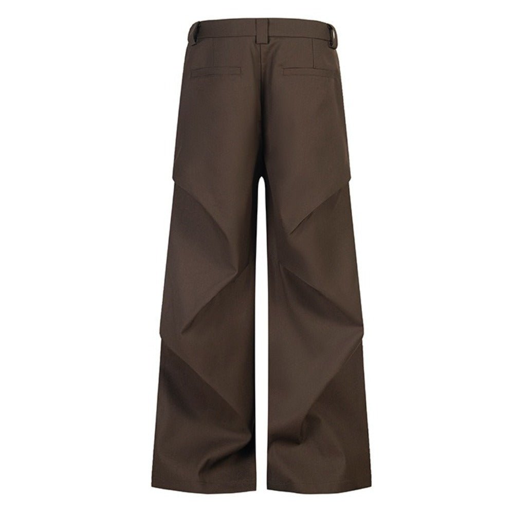 Drape Pleated Blazer Pants - Thrashink