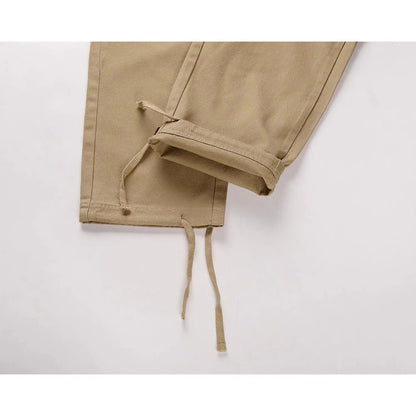 Drawstring Loose Daddy Cargo Pants - Thrashink