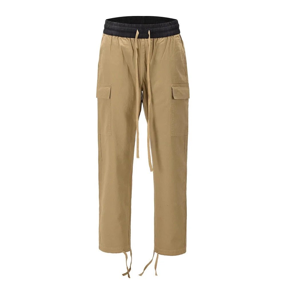 Drawstring Loose Daddy Cargo Pants - Thrashink