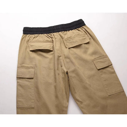Drawstring Loose Daddy Cargo Pants - Thrashink