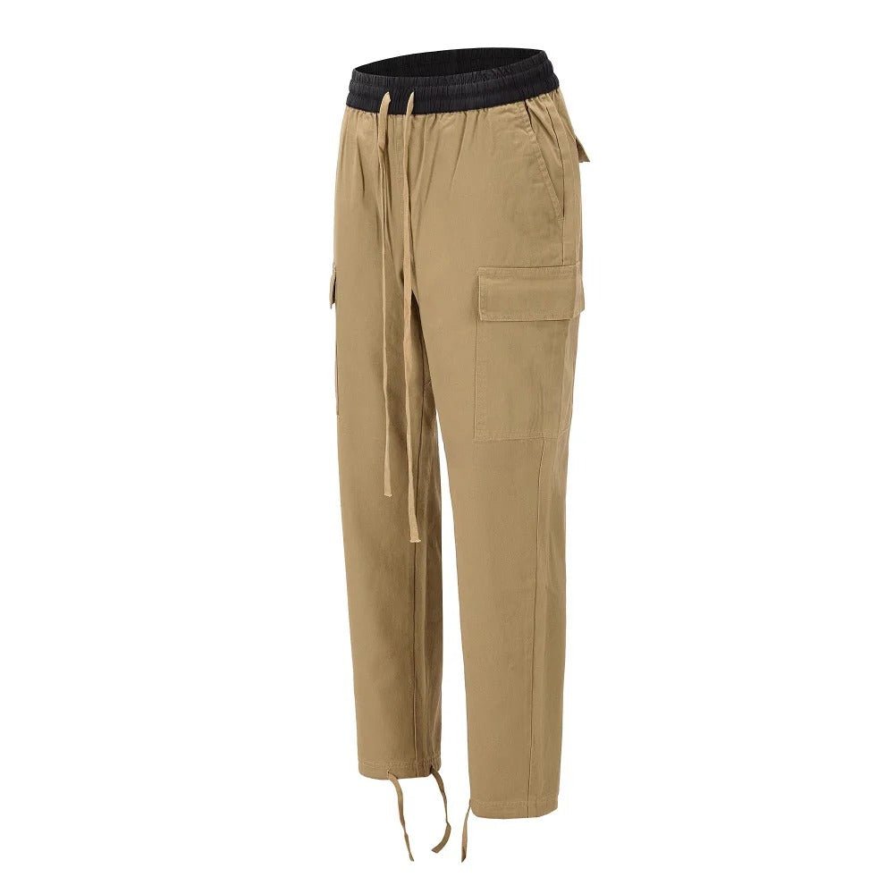 Drawstring Loose Daddy Cargo Pants - Thrashink