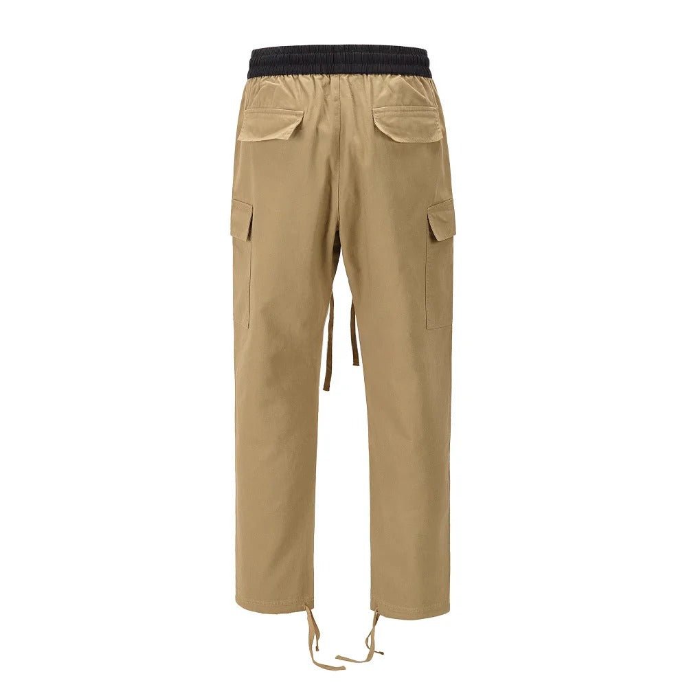 Drawstring Loose Daddy Cargo Pants - Thrashink