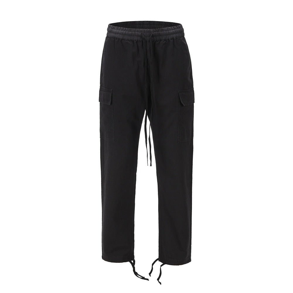 Drawstring Loose Daddy Cargo Pants - Thrashink