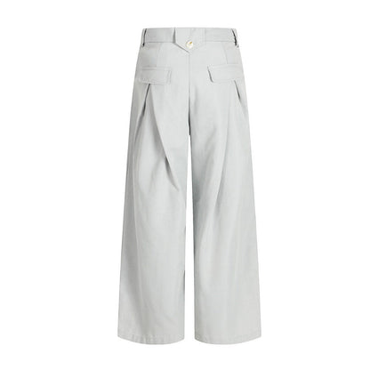 Drooping Style Pleated Suit Pants - Thrashink