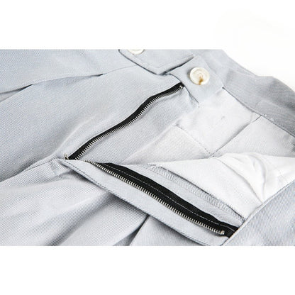 Drooping Style Pleated Suit Pants - Thrashink