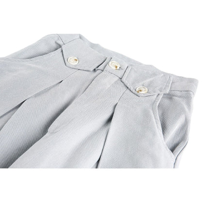 Drooping Style Pleated Suit Pants - Thrashink